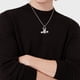 thumbnail image 3 of Mancuerna Collar Colgante Titanio Acero Inoxidable Fitness Gym Collar Peso Placa Barbell Mancuerna Collares Hombres Mujeres Cadena Colgante, 3 of 8