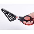 thumbnail image 3 of Tijeras rojas para Pizza de acero inoxidable de 28cm, tijeras de cocina con cáscara de Pizza extraíble, (multifuncionales no solo para Pizza) ayudan, 3 of 5