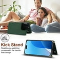 thumbnail image 4 of Dteck Flip Leather Wallet Case for iPhone 16 Pro Max 5G, Crossbody Wallet Phone Case with Credit Card Holder Strap Lanyard, Women Girl Purse Kickstand, Green, 4 of 7