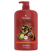 Old Spice Cleansing Body Wash for Men, 24/7 Shower Clean with Lasting Scent, 2 in 1 Face and Body Wash, Rich Lather, Bearglove, Crisp Orchard Scent, 33.4 fl oz