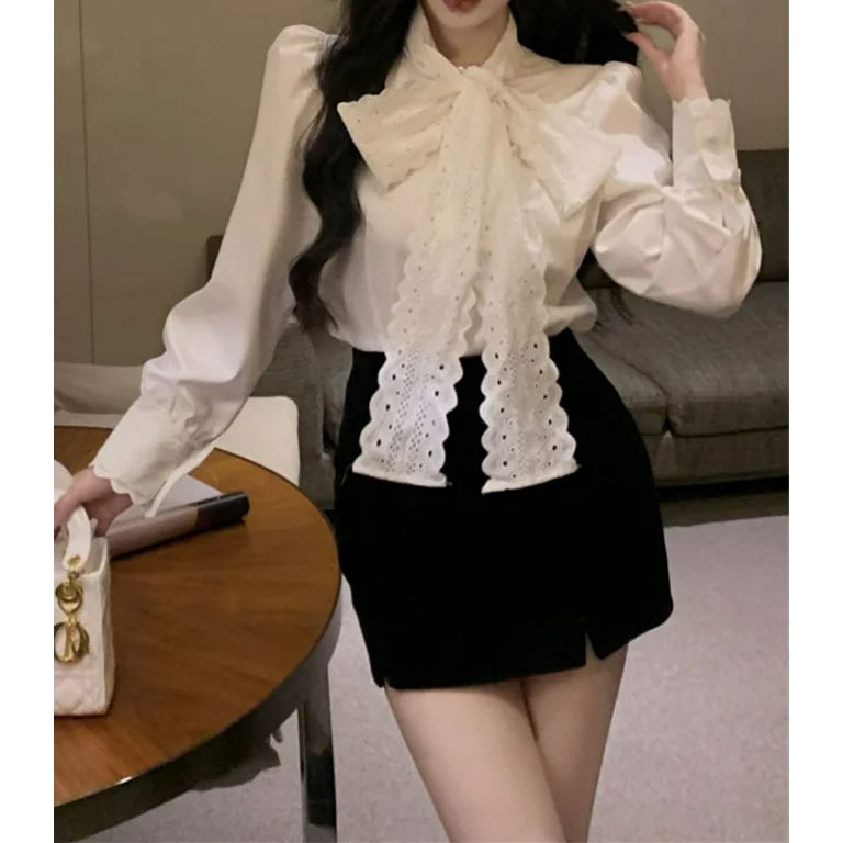 Summer Bow White French Retro Two Dress