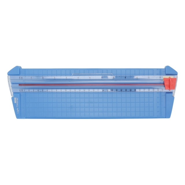 Portable Paper Cutter, Metric Imperial Small Paper Cutter High Stability Easy Operation For A3 Paper For Home For Office Azure Blue