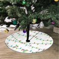 thumbnail image 2 of FMSHPON Christmas Lights Xmas Christmas Tree Skirt Stand Mat for Holiday Party Decoration Indoor Outdoor 48 inches, 2 of 3