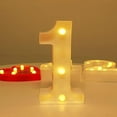 thumbnail image 4 of Led Marquee Letter Lights, Battery-Operated Warm-White Standing & Wall-Hanging Alphabet Symbol Lamp, Plastic Light-Up Letters for Home Bar teen-Shower Wedding Sign Diy Words, 1Pc Digital Light, 4 of 4