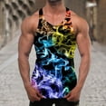 thumbnail image 2 of IROINNID Men's Cotton Sleeveless T Shirts Tank Tops, Outfits Tie-dye Muscle Breathable & Moisture Wicking with Odor Control, 2 of 5