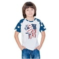 thumbnail image 5 of ZACPNCV Shirts for Kids Boys Girls Summer Crewneck USA Flag Graphic Short Sleeve Casual 4th of July Shirt Patriotic Tee Blouses Blue 13-14 Years, 5 of 8