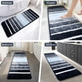 thumbnail image 2 of Findosom Bathroom Rugs Set of 3,Absorbent Non-Slip Machine Washable Bath Rugs, Microfiber Quick Dry Bath Mats for Bathroom Floor Tub Shower Bedroom Kitchen,20"x32"+20"x59"+U Shape 20"x24" Navy, 2 of 8