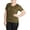 Olive, variant on Gilbins Short Sleeve Popcorn Bubble Crinkle Super Stretchy Magic Shirt One Size Fits All! (Ivory)