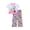 Hello Kitty Purple, variant on Girls Short Sleeve Sleep Top and Pants Pajama Set, 2-Piece, Sizes 6-12