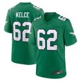 thumbnail image 1 of Men's Philadelphia Kelce 62 Kelly Green Stitched Game Player T-shirts, Small, 1 of 2