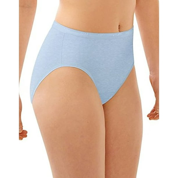 Hanes Women's 4 Pack Comfort Blend Hi-Cut Panty, Assorted, 9 at   Women's Clothing store