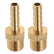 thumbnail image 1 of Accesorios de manguera de latón Unique Bargains 1/4" M12x1 con rosca macho, conector recto para aire, agua, aceite, gas, combustible, 2 piezas tono dorado, 1 of 7
