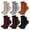 #07, variant on Busydd 6 Pairs Womens Socks Solid Color Cotton Ankle Socks for Women Mid Calf Ruffle Socks Casual Cozy Pleated Low Cut Crew Socks Breathable Dress Dance Boot Socks