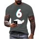 thumbnail image 2 of Tops para hombre, blusas y camisas de manga corta con cuello redondo para hombre, jersey informal con cuello redondo estampado para hombre, pantalones cortos deportivos para fitness, blusa de poliéste, 2 of 5