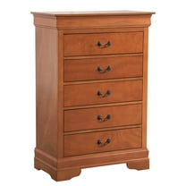 Glory Furniture Louis Phillipe Chest in Oak Color
