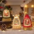 thumbnail image 1 of Lámpara de noche navideña de escritorio con forma de árbol de Navidad, cubierta de cristal decorativa, adorno navideño, luz LED, decoración festiva para el hogar, oficina, dormitorio, 15 cm,, 1 of 6