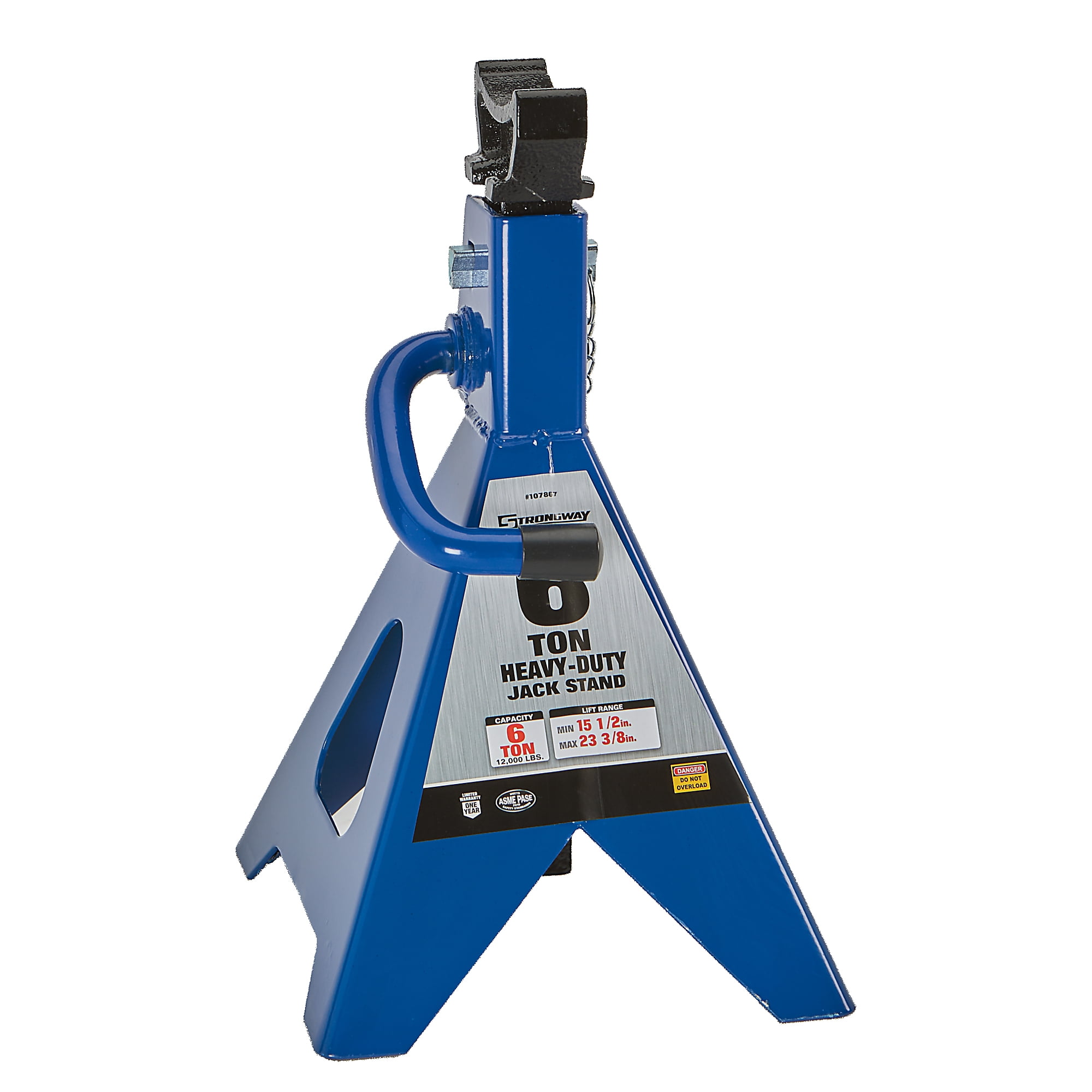 Strongway Double-Locking 6-Ton Jack Stands, 12,000-Lb. Capacity, Pair