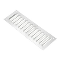 Uxcell 12 x 4" Vent CoverAluminum Alloy Screen Air Grille Ventilation Cover HVAC Louvered Grill for Home Kitchen Bathroom Wall Ceiling