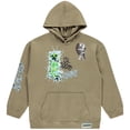 thumbnail image 3 of Minecraft Boys Pullover Hoodie, Creeper Graphic Fleece Sweatshirt, Olive Green, Sizes SXL, 3 of 8