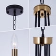 thumbnail image 3 of AFANQI 6 Light Metal European Style Simple Chandelier, 27 Inch Candle Chandelier for Kitchen, Living Room, Foyer, 3 of 10