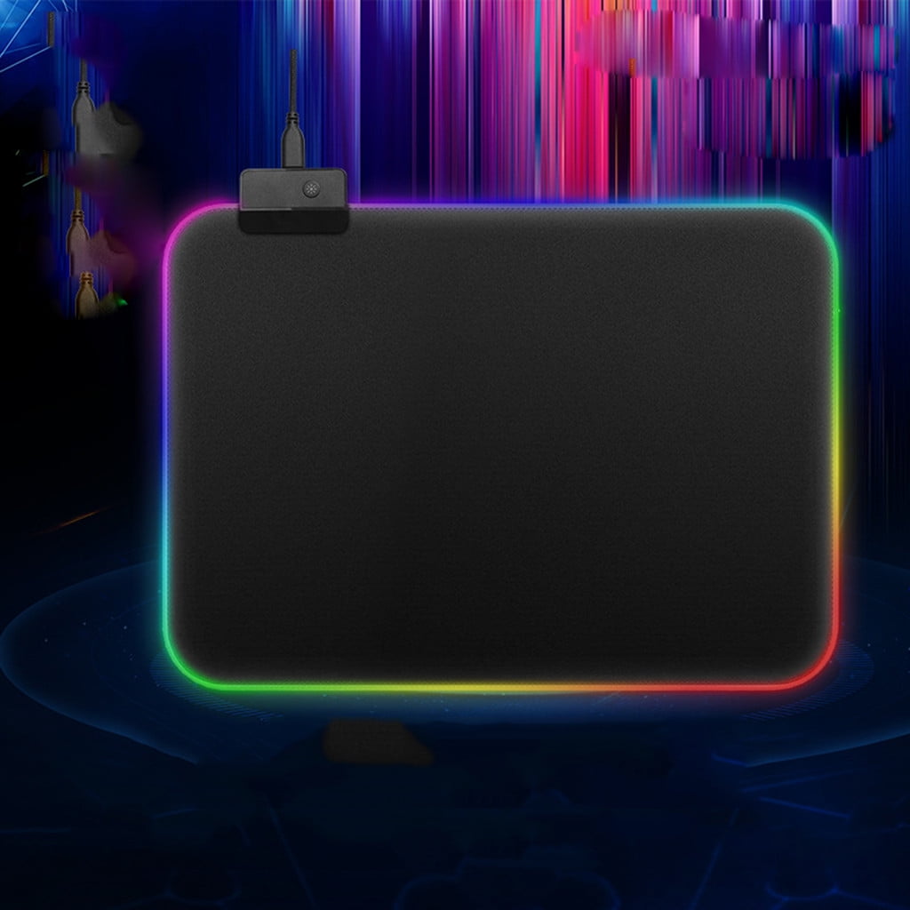 RGB Large Colorful LED Lighting Keyboard Mat Gaming Mouse Pad For