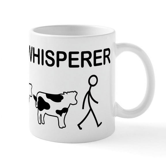 CafePress - Cow Whisperer - 11 oz Ceramic Mug - Novelty Coffee Tea Cup