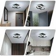 thumbnail image 3 of Lámpara de techo LED moderna, lámpara de techo acrílica de 22W 2550LM, lámpara de techo para comedor, cocina, estudio, luz blanca fría/6500K negro, 3 of 5