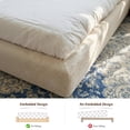 thumbnail image 6 of Queen Size Bed Frame with Removable Headboard & Soft Rounded Corners Cloud Bed Frame Boucle Bed,Beige, 6 of 10