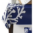 thumbnail image 3 of Navy Blue Coral Rectangle/Square/Round Waterproof Tablecloths 60x102 inch Coastal Summer Beach Nautical Seaside Polyester Table Cloth Table Cover Tabletop for Wedding Party Dinner, 3 of 6