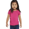 thumbnail image 2 of Rabbit Skins Toddler Girls' 100% Cotton Jersey Short Sleeve Tee, Hot Pink, 3T, 2 of 2