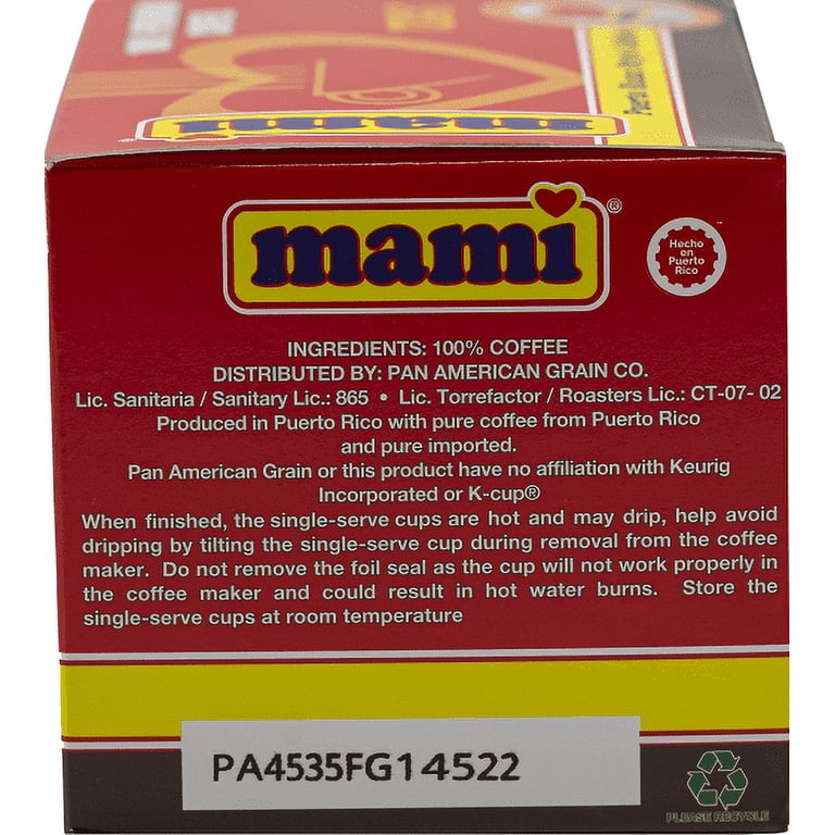 2 pack) Cafe Mami Puerto Rican Style Medium Roast Coffee K-Cups 12