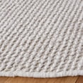 thumbnail image 3 of SAFAVIEH Natura Marina Striped Wool Area Rug, Ivory/Brown, 6' x 6' Round, 3 of 8