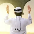 thumbnail image 3 of OULII 1Pack Mens Turban Head Wrap Black PU Muslim Headband For Versatile Design, 3 of 7
