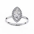 thumbnail image 3 of 0.82 CT Marquise Cut Lab Created Diamond 14k White Gold Engagement Ring, Marquise Cut Wedding Ring With Halo, IGI Certified Ring For Women, 3 of 5