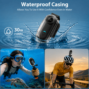 JETO 1080P Mini Body Camera 64GB, Wearable Clip-On POV Camera WiFi App