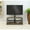 45.6"L-3, variant on JUWANGSHANG 45.6" Wooden Floor TV Stand with Swivel Mount for 32-65 Inch Large LCD/LED TVs, Height Adjustable Tall TV Stand Mount with Three Layers of Shelves, Black