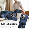 thumbnail image 3 of Elegant Choise Case with Screen Protectors with Flip Card Slot and Kickstand for iPhone 16 Pro Max/16 Pro/16 Plus/16 Heavy Duty Rugged Phone Cover, Blue, 3 of 13