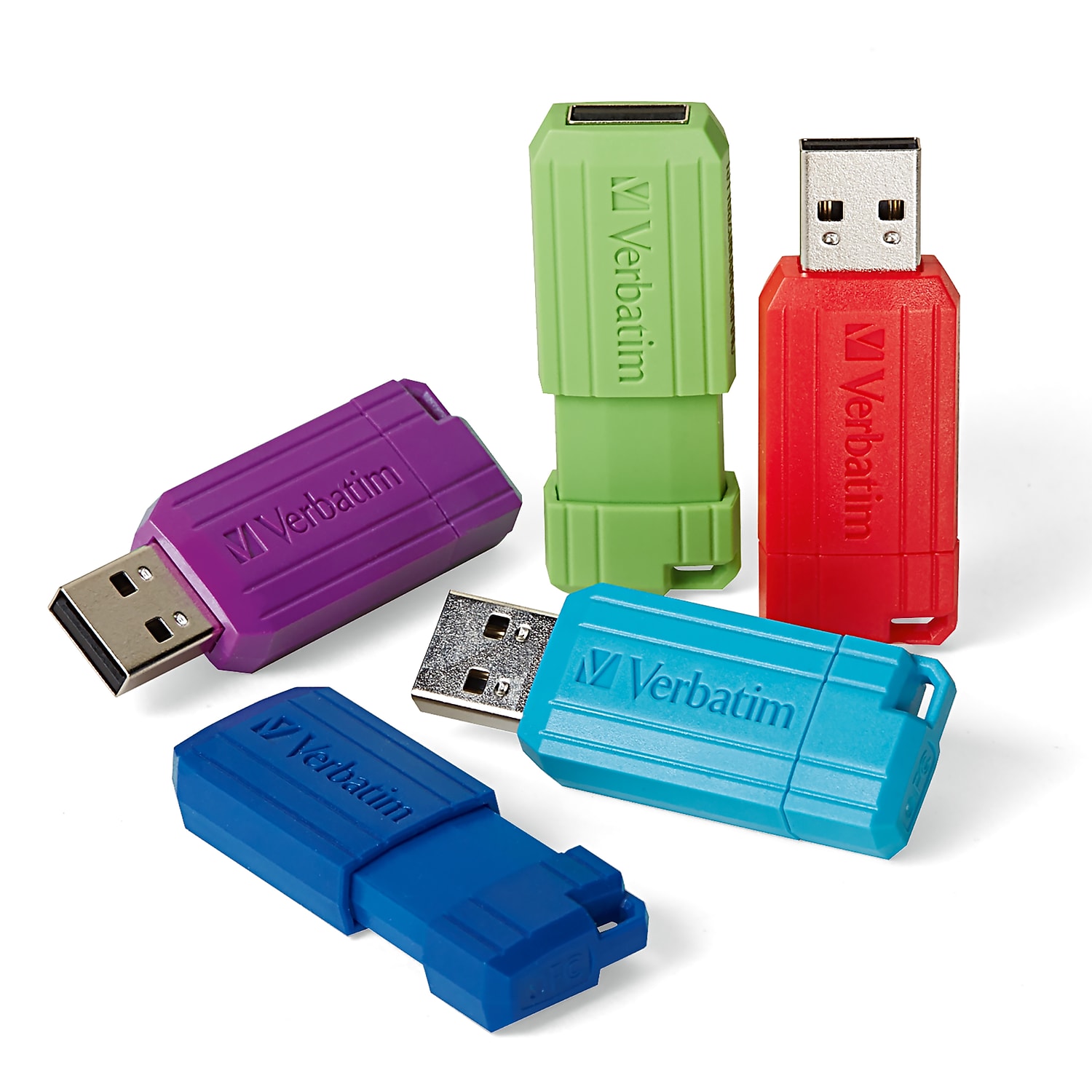 Verbatim PinStripe 16GB USB 2.0 Flash Drive, 5-Pack