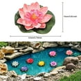 thumbnail image 3 of Moonsky Floating Artificial Water Lilies, 7 Piece Multicolor EVA Plastic Lotus Flowers, Realistic Pond & Pool Decor for Garden Fountains Water lilies 7PC, 3 of 9