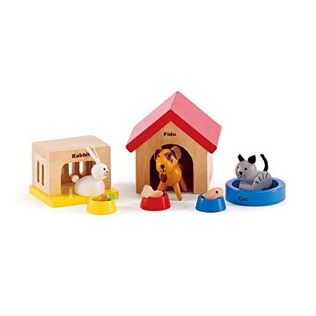 Hape Family Pets Wooden Doll House Animals