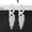 Gold, variant on Women's 925 Silver Needle Rhinestone Letter Earrings Banquet Tassel Earrings-R-Gold