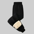 thumbnail image 2 of Povozer Winter Kids Boys Fleece Lined Solid Thick Warm Pants(Black,9-10Y), 2 of 5