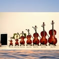thumbnail image 2 of QJUHUNG Beautiful Wooden Mini Violin Set  Stand  Bow  Box  And Instrument Box Mini Instrument House Model Home Decoration Handicraft ZZZ, 2 of 7