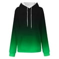 thumbnail image 4 of Scyoekwg Womens Sweatshirt Drawstring Hoodie with Pocket Pullover Casual Gradient Color Fall Sweatshirt Loose Long Sleeve Pullover(Army Green,XL), 4 of 4