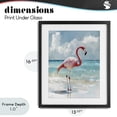 thumbnail image 4 of Stupell Industries Tropical Flamingo At Shore Black Framed Print Under Glass, 13 x 16, by The Prints Vibe, 4 of 8