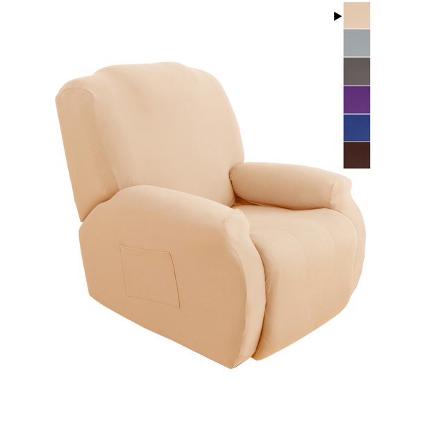 KBOOK Spandex Recliner Chair Cover with Pockets Recliner Slipcovers