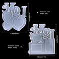 thumbnail image 2 of Paquete de 2 moldes de resina para marco de fotos, kit de marco de fotos con patrón de palabras de amor, molde de silicona epoxi para decoración de bodas, 2 of 5
