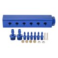 thumbnail image 1 of Kit de Colector de Vacío Kit de Colector de Admisión de Bloque de Vacío de 6 Puertos Conector NPT de 1 8 Pulgadas Salida de Entrada NPT DE 1 2 PULGADAS Universal para turbos de, 1 of 7