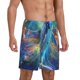 thumbnail image 2 of Balery Colorful Winged Dolphin Pantalones cortos de pijama de punto de algodón para hombre con cinturilla y bolsillos-Large, 2 of 6