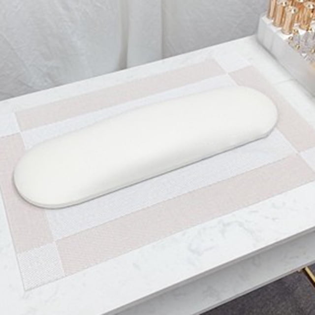 Cojín de mano para decoración de uñas profesion con alfombrilla para reposapiés, cojín para reposabrazos, soporte para reposabrazos, almohada para - blanco Yinane Almohada de reposabrazos de manicura